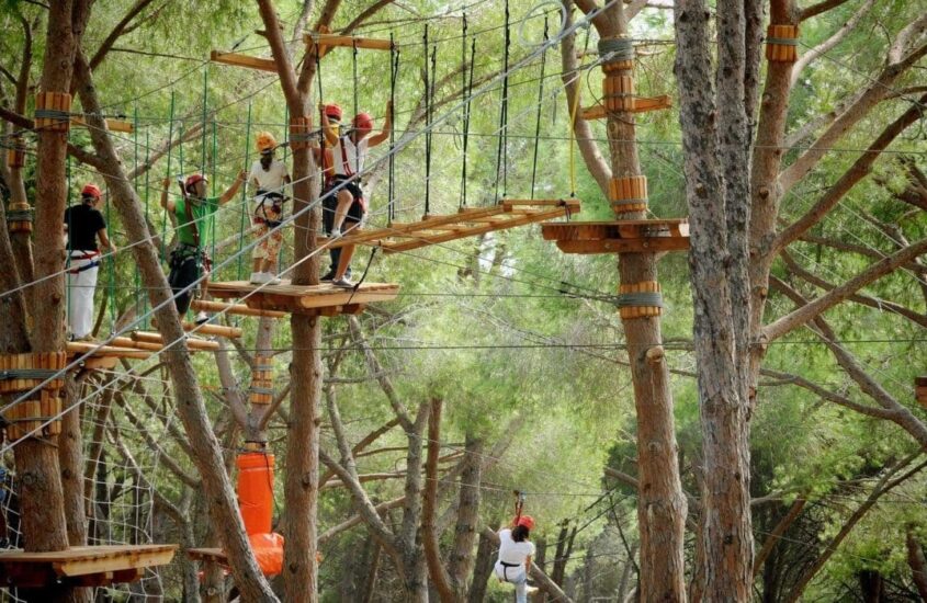 It is never too late for a dinner in the woods at the Parco Esploraria